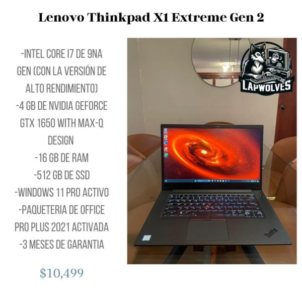 Lenovo Thinkpad X1 Extreme Gen 2