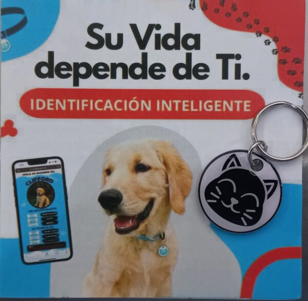 Plaquita identificadora de gato