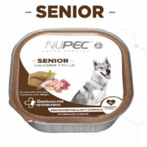 Charola de alimento húmedo para perro senior 100g