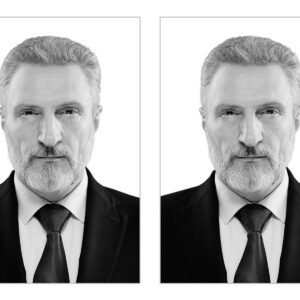 2 Fotos de Estudio Título en Blanco y Negro