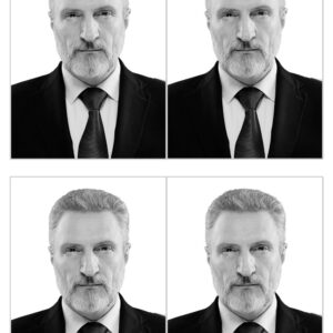 4 Fotos de Estudio Diploma en Blanco y Negro