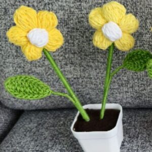 Flor puff tejida a crochet